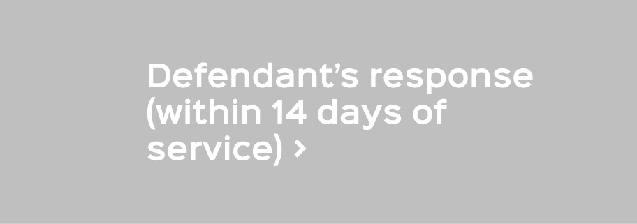 Defendant’s response (within 14 days of service) 