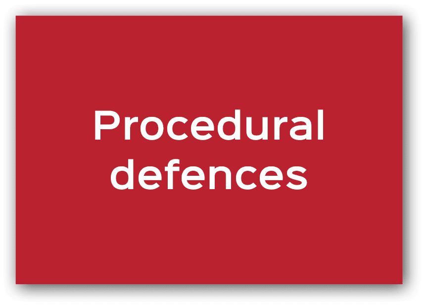 Procedural defences