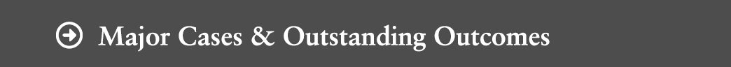 Major Cases & Outstanding Outcomes