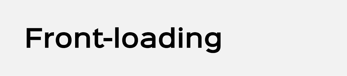 Front loading