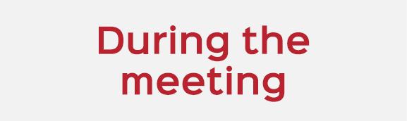 During the meeting 